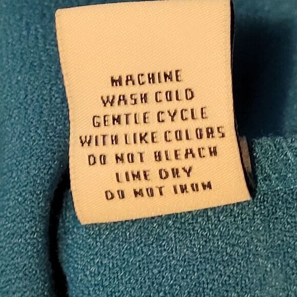 C'est Nous by Shoshanna Teal Blue Long Sleeve Dress 1X (2444) - Picture 6 of 6